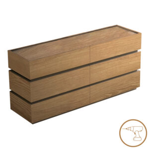 Sonlen Argos The Classic mdf chest of drawers in oak shade 120x40x72cm