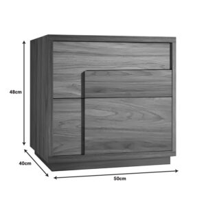 072 000143 1 Inget Argos The Classic mdf bedside table in walnut color 50x40x48cm