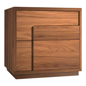 072 000143 Inget Argos The Classic mdf bedside table in walnut color 50x40x48cm