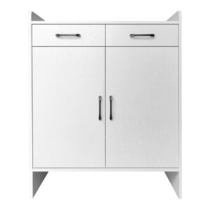 072 000145 2 Gazen Argos The Classic 12-pair shoe rack with drawers in white 80x33x100cm
