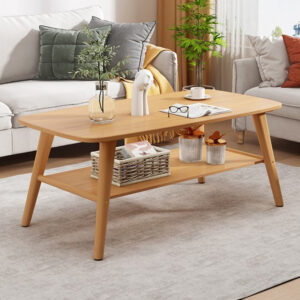 Komela I mdf coffee table in natural shade 100x48x45cm