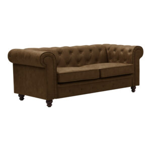 Chesterfield type 2-seater sofa Argos The Classic antique brown pu 160x84x67cm