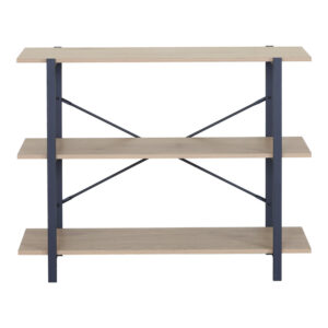 085 000028 2 Floor shelf Nebranzo Argos The Classic in oak color with black metal 106x35x80cm