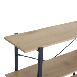 085 000028 3 Floor shelf Nebranzo Argos The Classic in oak color with black metal 106x35x80cm