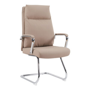 Visitor chair Siquel I Argos The Classic pu in cappuccino color 58x62x105cm