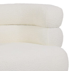 110 000091 1 Foleja Argos The Classic armchair boucle fabric in white color with black metal legs 76x75x72cm