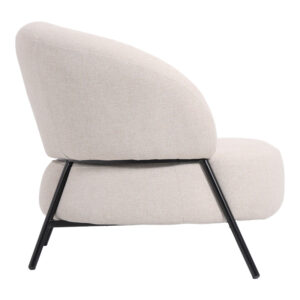 110 000107 1 Armchair Jennie Argos The Classic cream fabric with black metal legs 84x84x71.5cm