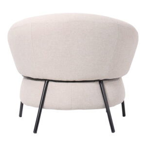 110 000107 3 Armchair Jennie Argos The Classic cream fabric with black metal legs 84x84x71.5cm
