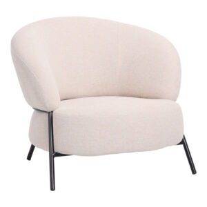 110 000107 Armchair Jennie Argos The Classic cream fabric with black metal legs 84x84x71.5cm