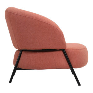 110 000108 1 Armchair Jennie Argos The Classic terracota fabric with black metal legs 84x84x71.5cm