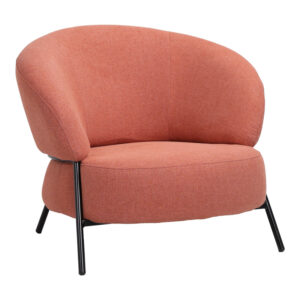 110 000108 Armchair Jennie Argos The Classic terracota fabric with black metal legs 84x84x71.5cm