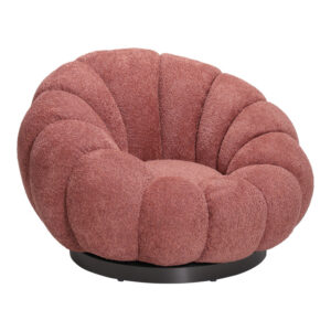 Nester Argos The Classic swivel armchair boucle fabric in rotten apple color 98x97x69cm