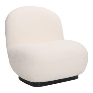 Armchair Rosalie Argos The Classic cream teddy fabric-black base 85x82x77cm