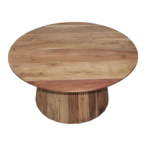 113 000047 3 Canicule I Argos The Classic table, solid acacia wood in natural shade, Φ80x40cm