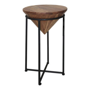 113 000049 1 Side table Miles I Argos The Classic solid acacia wood in natural shade Φ31x53cm
