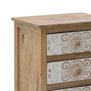 115 002709 1 Wooden carved drawer Argos The Classic 3-50-245-0017 natural-white 50x32x61cm