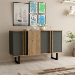 120 000490 Amanda I Argos The Classic sideboard in anthracite-walnut shade 160x74x79cm