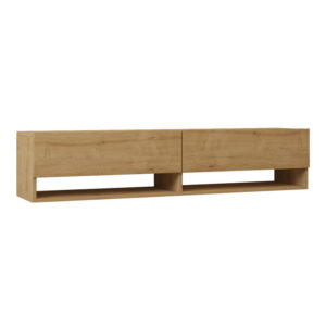 120 000530 1 Melosa Argos The Classic wall-mounted TV cabinet in oak shade 141x30x31cm