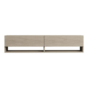 120 000531 3 Melosa Argos The Classic wall-mounted TV cabinet in traverten 141x30x31cm