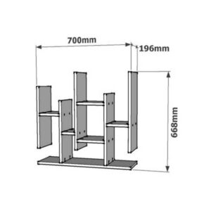 120 000556 2 Bemba Argos The Classic wall shelf in walnut shade 70x19.6x68.8cm