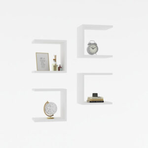 Perari Argos The Classic 4pcs wall shelf in white shade 30x19.6x30cm