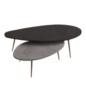 Monty Argos The Classic 2pcs coffee table in black-gray shade 116x46x46cm