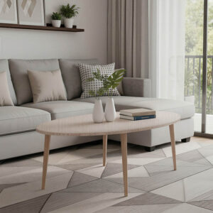 120 000622 Barton living room table Argos The Classic with a natural finish top and walnut legs 90x45x40 cm