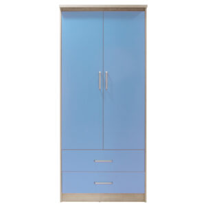 123 000072 3 Children's wardrobe Looney Argos The Classic with 2 doors and drawers in castillo-blue colour 81x57x183