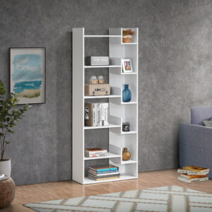 123 000240 Bookcase Naya Argos The Classic in white color 72x30x182.5cm