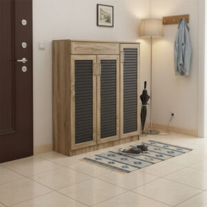 Shoe cabinet Sante Argos The Classic 30 pairs in sonoma-dark grey color 120x37x123cm