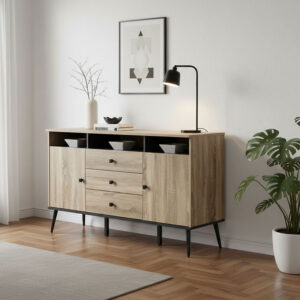 Buffet Zezan Argos The Classic in sonoma-dark grey color 140.5x41.5x80cm