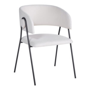 Armchair hair Rachele I Argos The Classic beige fabric-black metal leg 52x65x79cm