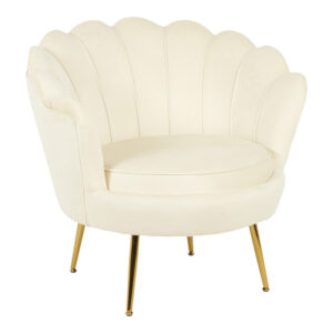 Daimon Argos The Classic velvet armchair in white shade 79x74x78cm