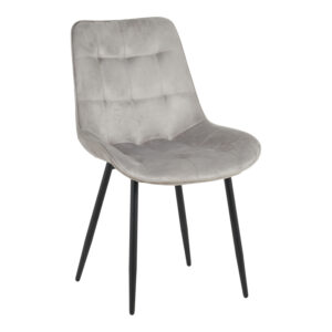 Berne chair Argos The Classic velvet in grey shade 53x62x84cm