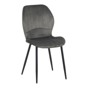 Jelour Argos The Classic velvet chair in anthracite shade 46.5x60x84cm