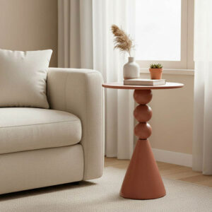 Side table Bilane Argos The Classic metal in terracotta  shade D39x60cm