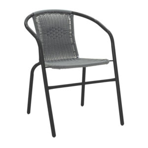 Obbi Argos The Classic armchair in black metal-pe gray color 53x59x72cm