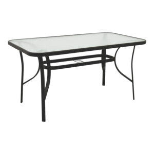 Ensure Argos The Classic table metal black-glass 140x80x70cm