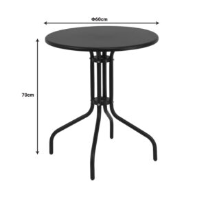 130 000104 1 Table Vergo Argos The Classic brown metal D60x70cm
