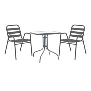 130 000135 Watson-Sussie Argos The Classic dining table anthracite metal-glass 70x70x70cm
