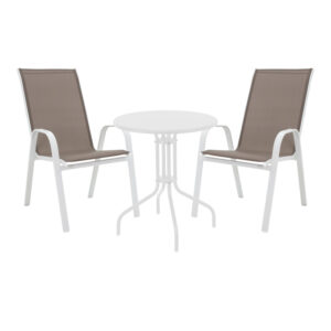 Vergo-Calan Argos The Classic dining table white metal Φ60x70cm