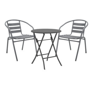 130 000183 Albero-Tade Argos The Classic folding metal dining table in anthracite shade D60x70cm