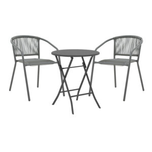 130 000185 Albero-Lindaria Argos The Classic folding metal dining table in anthracite shade D60x70cm