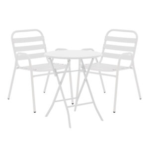 130 000189 Albero-Sussie Argos The Classic metal dining table in white shade D60x70cm