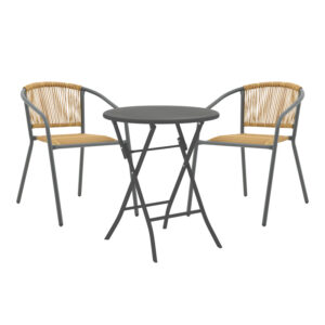 130 000195 Albero-Lindaria Argos The Classic dining set 3pcs metal in anthracite shade