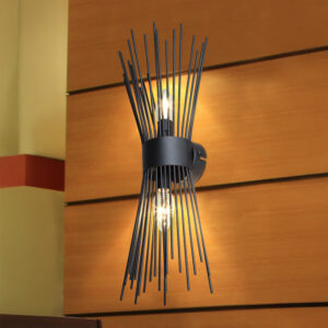 147 000187 1 Wall lamp-wall sconce two-light Candil Argos The Classic E14 in black shade 17x20x45cm