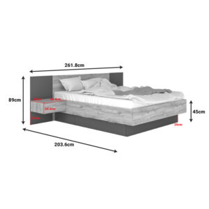 173 000052 1 Kantri double bed Argos The Classic in sonoma - grey shade 160x200cm