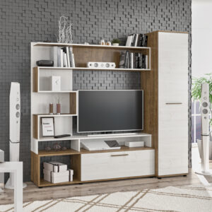 TV unit Jasper Argos The Classic color walnut-antique white 151.5x37.5x169.5cm