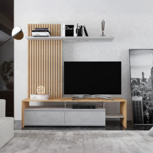 Living room Neo Argos The Classic set in oak-grey color 190x40x200cm