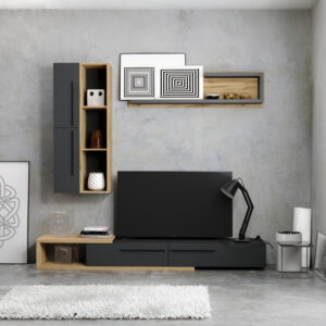 Living room Calvados Argos The Classic set in oak-anthracite color